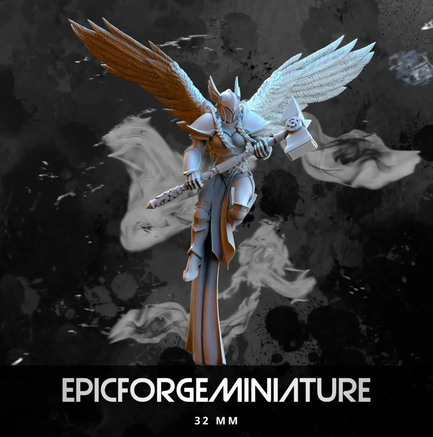 Figurine Stormwolves Valkyries Deux marteaux - 32 mm / Epic Forge Miniatures