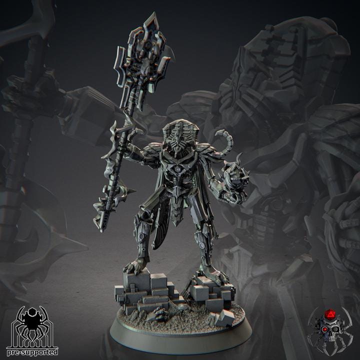 Figurine Wargame Xenos MetalBorn Lord - 32 mm / Epic Forge Miniatures - EightLegsMiniatures