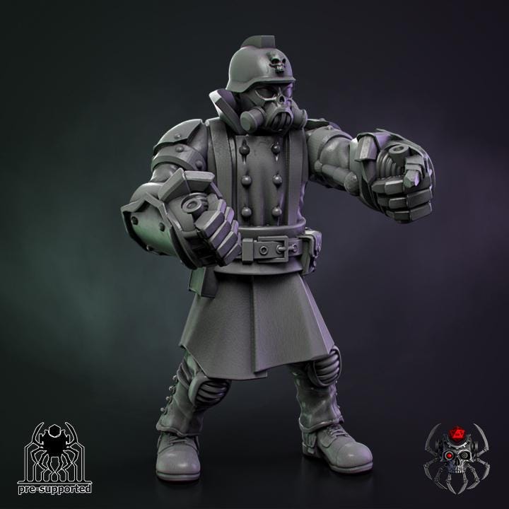Figurine Wargame Armageddon Squad Commander- 32 mm / Epic Forge Miniatures - EightLegsMiniatures