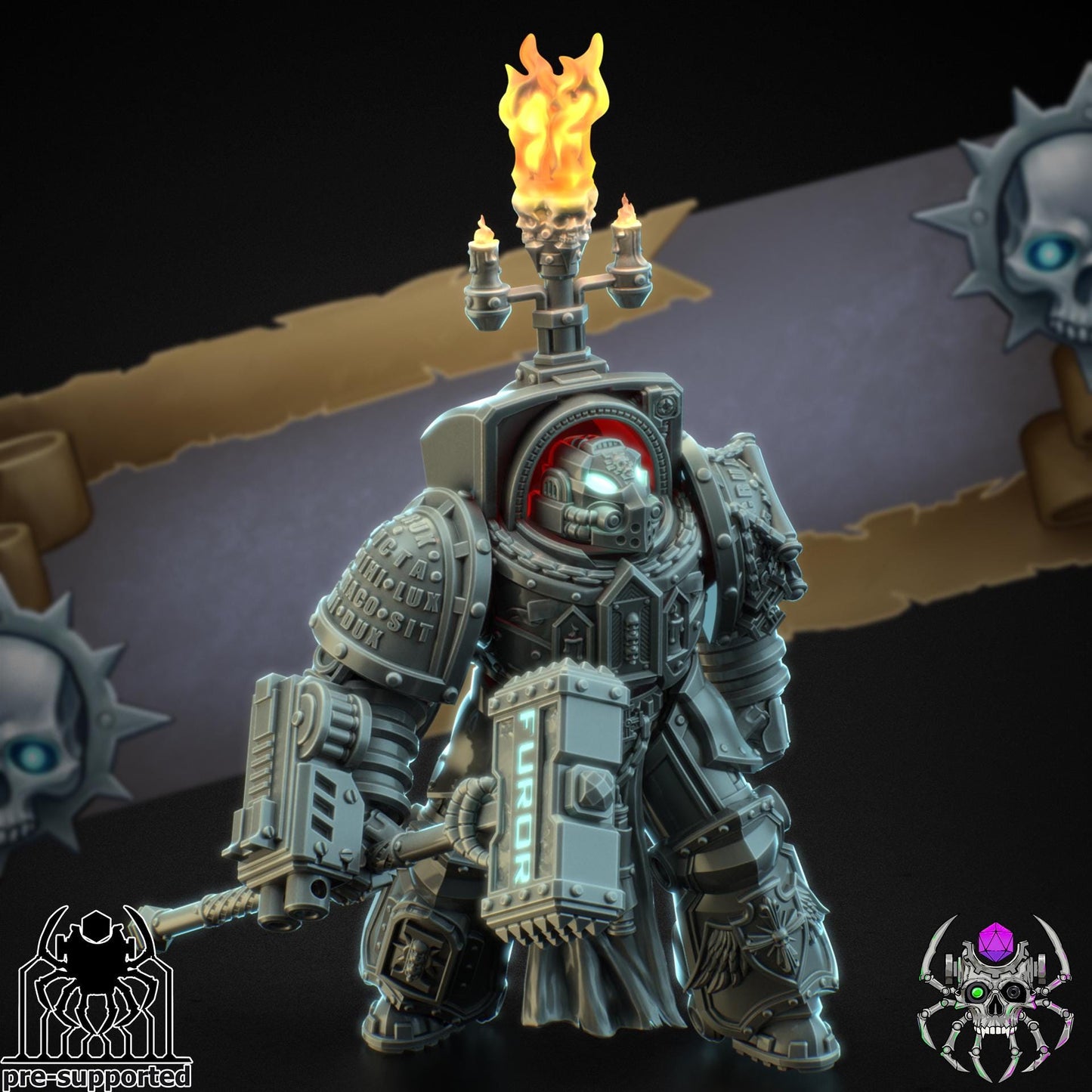 Figurine Wargame Demon Hunters Heavy Armor - 32 mm / Epic Forge Miniatures - EightLegsMiniatures