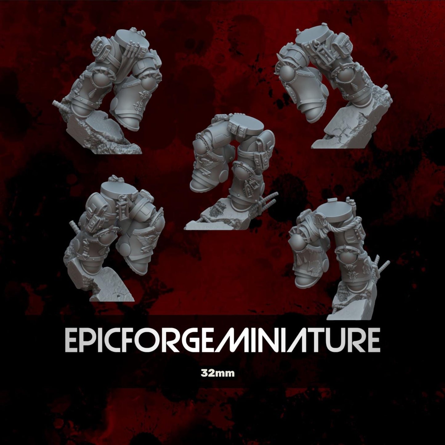 Pack x5 Crimson Angels Assault Legs - 32 mm