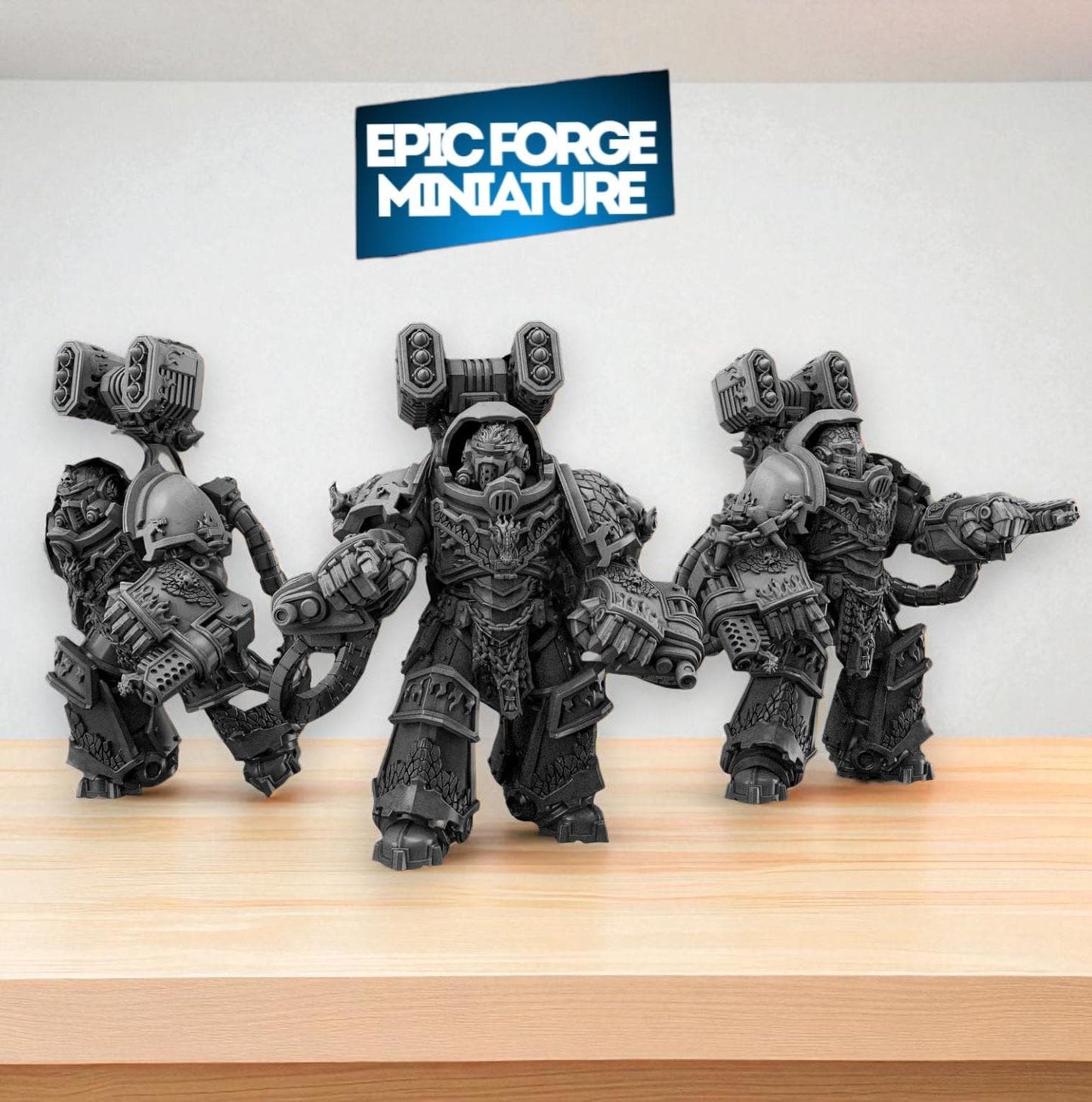 PACK Figurine Flame Lizards Vanquisher Squad (BuildKit) - 32 mm / Epic Forge Miniatures - EightLegsMiniatures