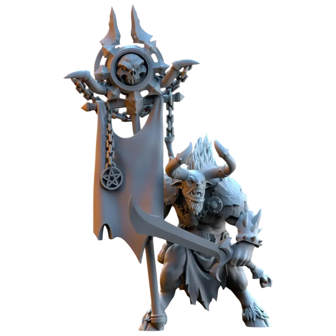 Commandement des Minotaures de Realms of Mayhem - 32 mm