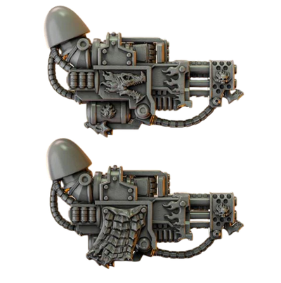 kitbashing Pack x4 Flamer Lizards (BuildKit) - 32 mm / Epic Forge Miniatures