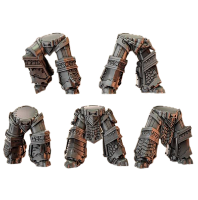 kitbashing Pack x5 Heavy Armor Flame Lizards Legs (BuildKit) - 32 mm