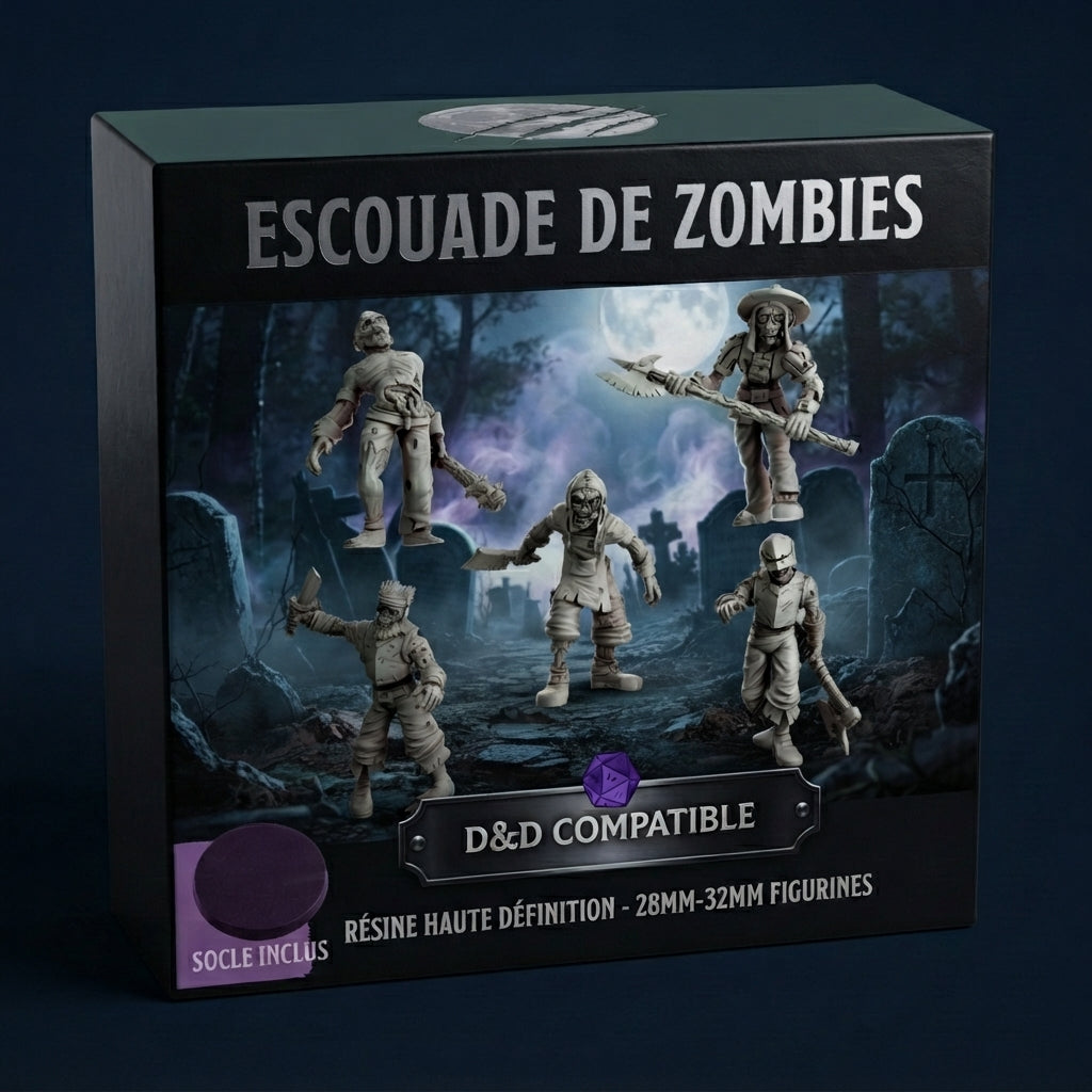 Pack x5 Escouade de zombies 32 mm