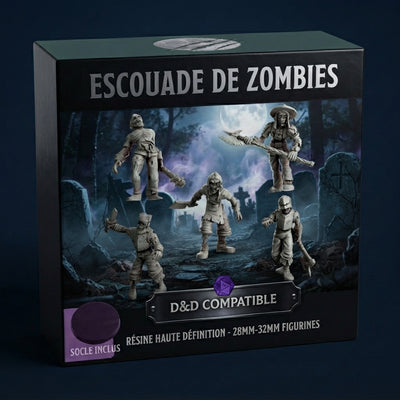 Pack x5 Escouade de zombies 32 mm