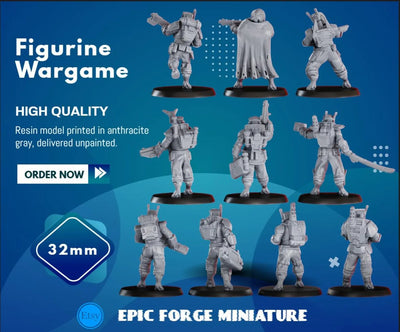 PACK 10 MSC Operations Team 2nd Division Squad - 32 mm