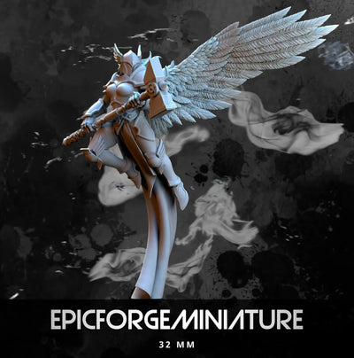 Figurine Stormwolves Valkyries Deux marteaux -  32 mm / Epic Forge Miniatures