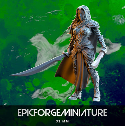 Figurines Lyriel, capitaine des Elfes de Silvermoor - 32 mm