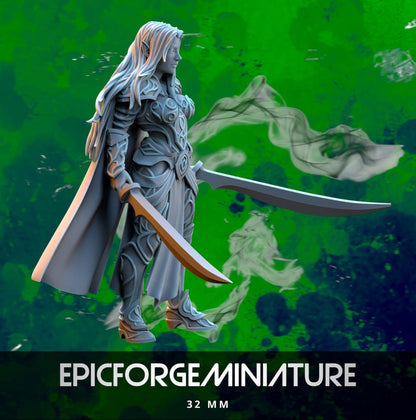 Figurines Lyriel, capitaine des Elfes de Silvermoor - 32 mm