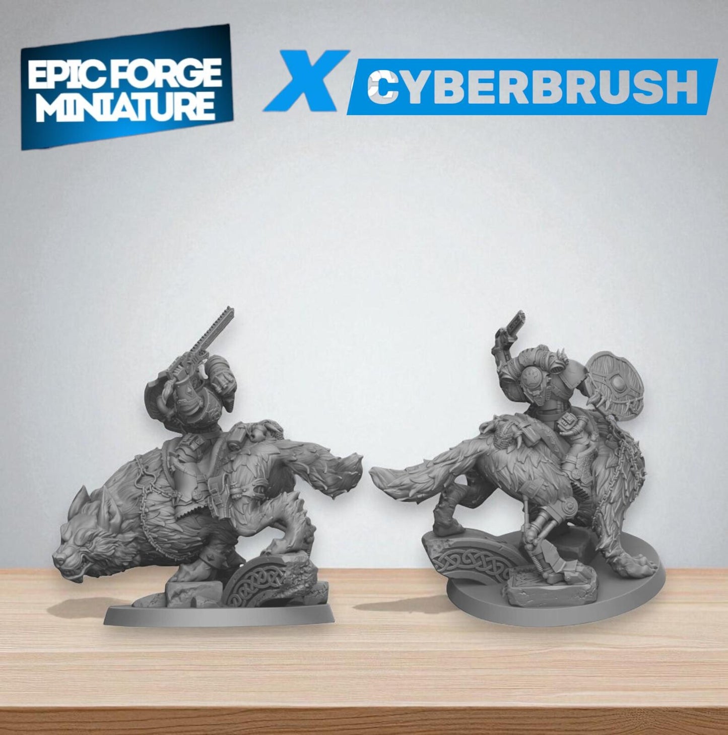 Soldat sur Stromwolf - 32 mm