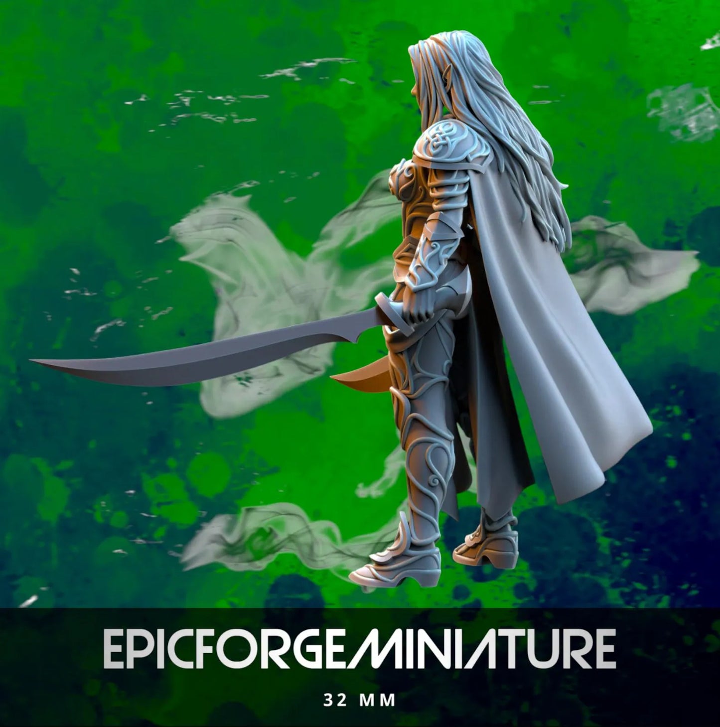 Figurines Lyriel, capitaine des Elfes de Silvermoor - 32 mm