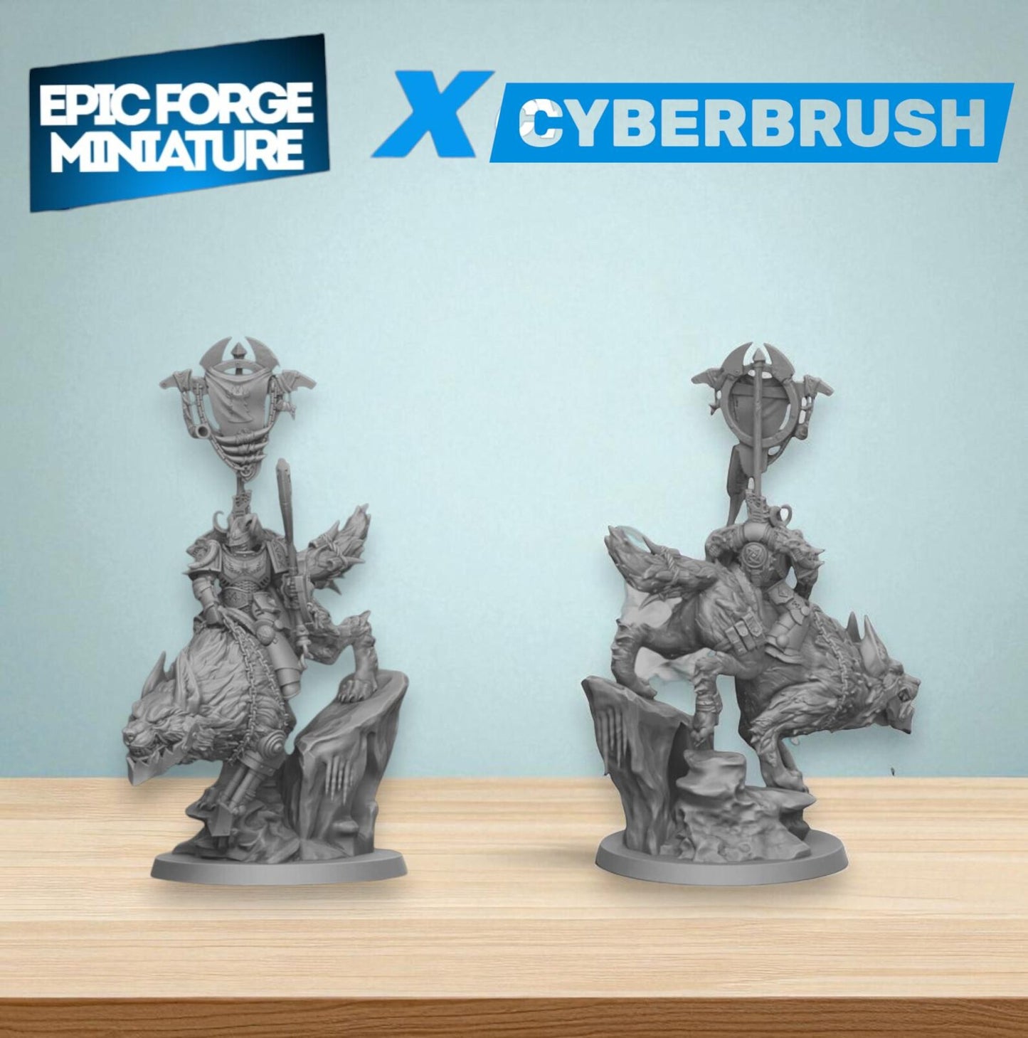 Soldat sur Stromwolf - 32 mm