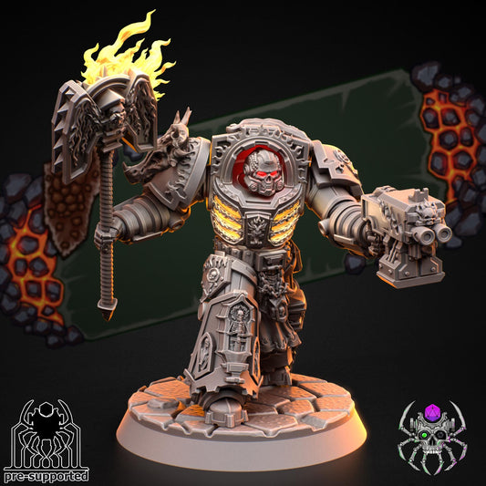 Figurine Wargame Flame Lizards Heavy Armor Prelate (BuildKit) -  32 mm / Epic Forge Miniatures - EightLegsMiniatures
