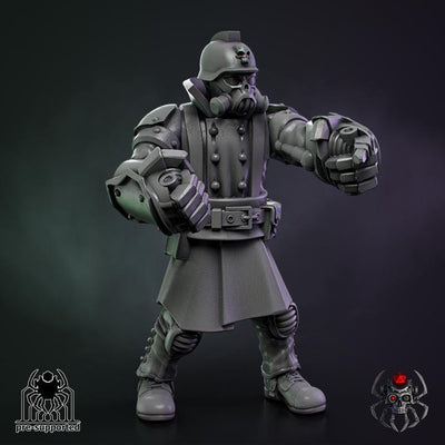 Figurine Wargame Armageddon Squad Commander-  32 mm / Epic Forge Miniatures - EightLegsMiniatures