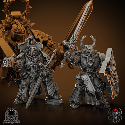 PACK Figurine Flame Lizards Blade Masters Squad (BuildKit) -  32 mm / Epic Forge Miniatures - EightLegsMiniatures