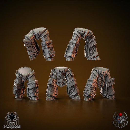kitbashing Pack x5 Heavy Armor Flame Lizards Legs (BuildKit) -  32 mm / Epic Forge Miniatures