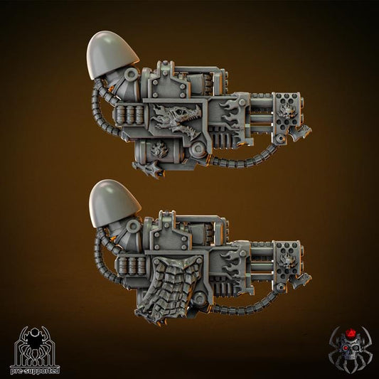 kitbashing Pack x4  Flamer Lizards (BuildKit) -  32 mm / Epic Forge Miniatures