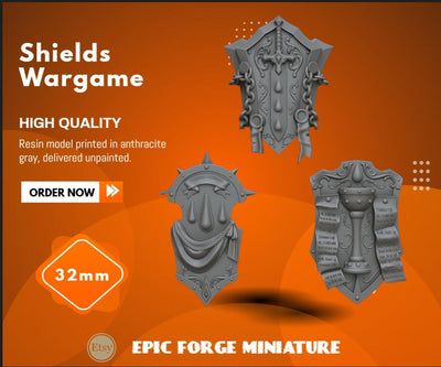 Pack x3 Crimson Angel Shields - 32 mm