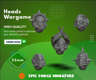 Pack x5 Crimson Angels Heads 1 - 32 mm