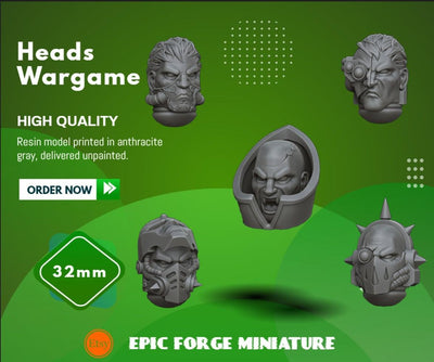 Pack x6 Raiders heads 2 - 32 mm