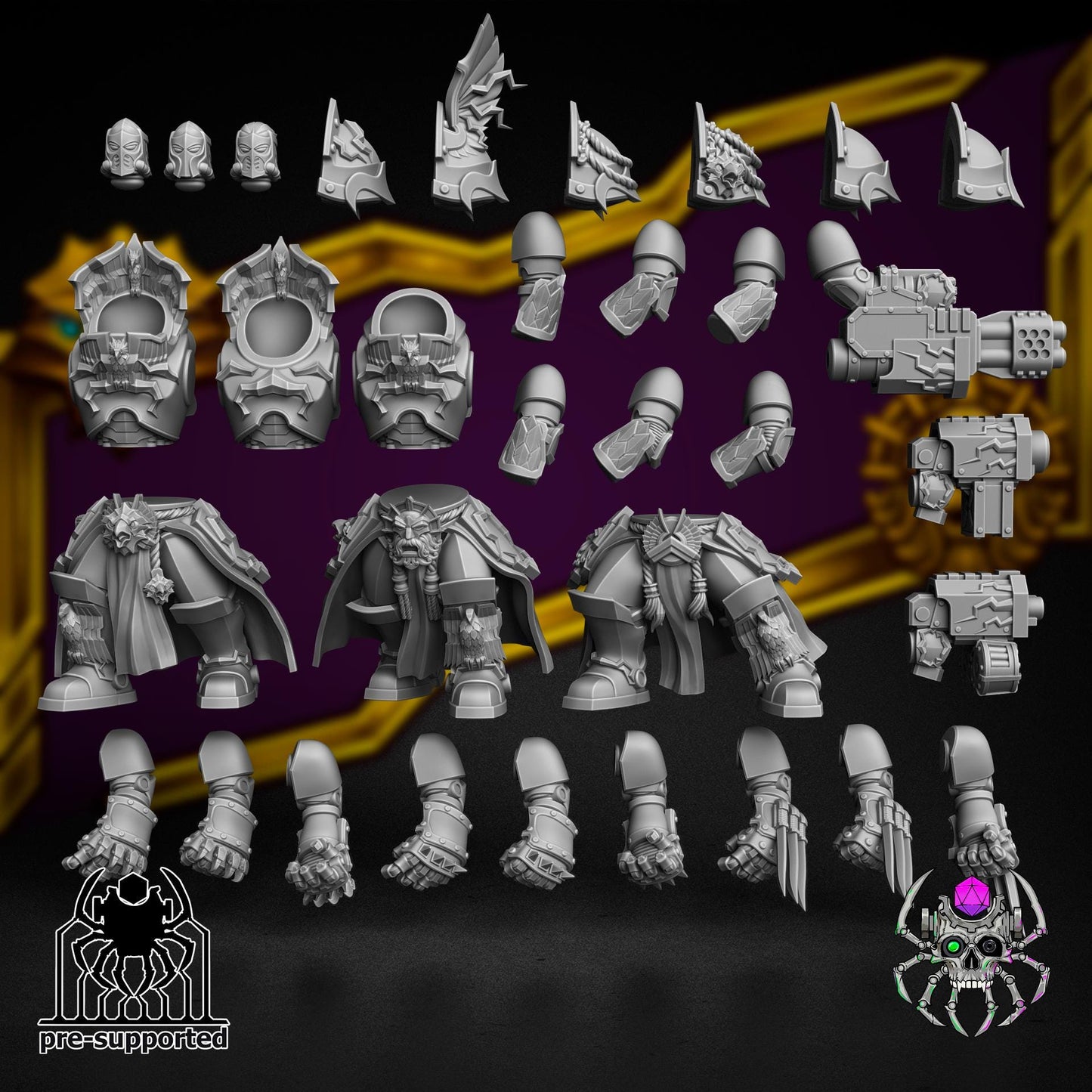 PACK Figurine Heavy Phoenix Guard of Inperatorius Vindex (BuildKit) -  32 mm / Epic Forge Miniatures - EightLegsMiniatures