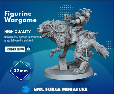 Figurine Storm wolfrider 2 - 32 mm