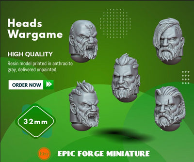 Pack x5 Space Viking Head set 1 - 32 mm