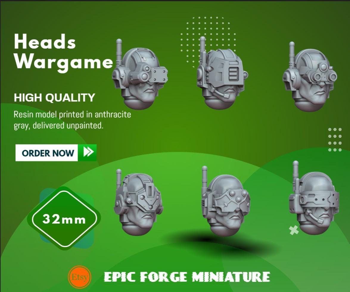 Pack x6 Cyber-recon Head set 1 - 32 mm