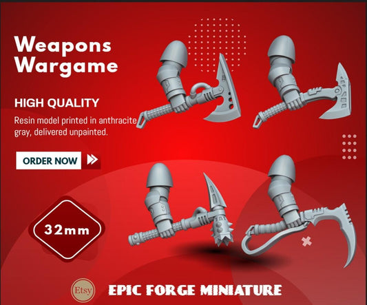 Pack x4 Axe SPACE VIKINGS - 32 mm