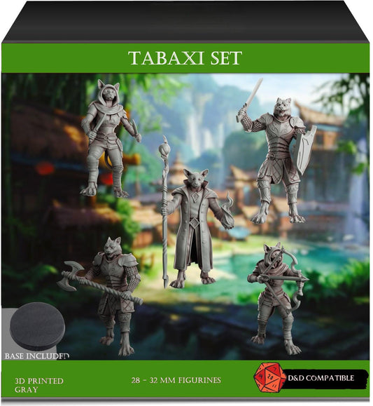 Pack x5 Tabaxi Set - 28 mm