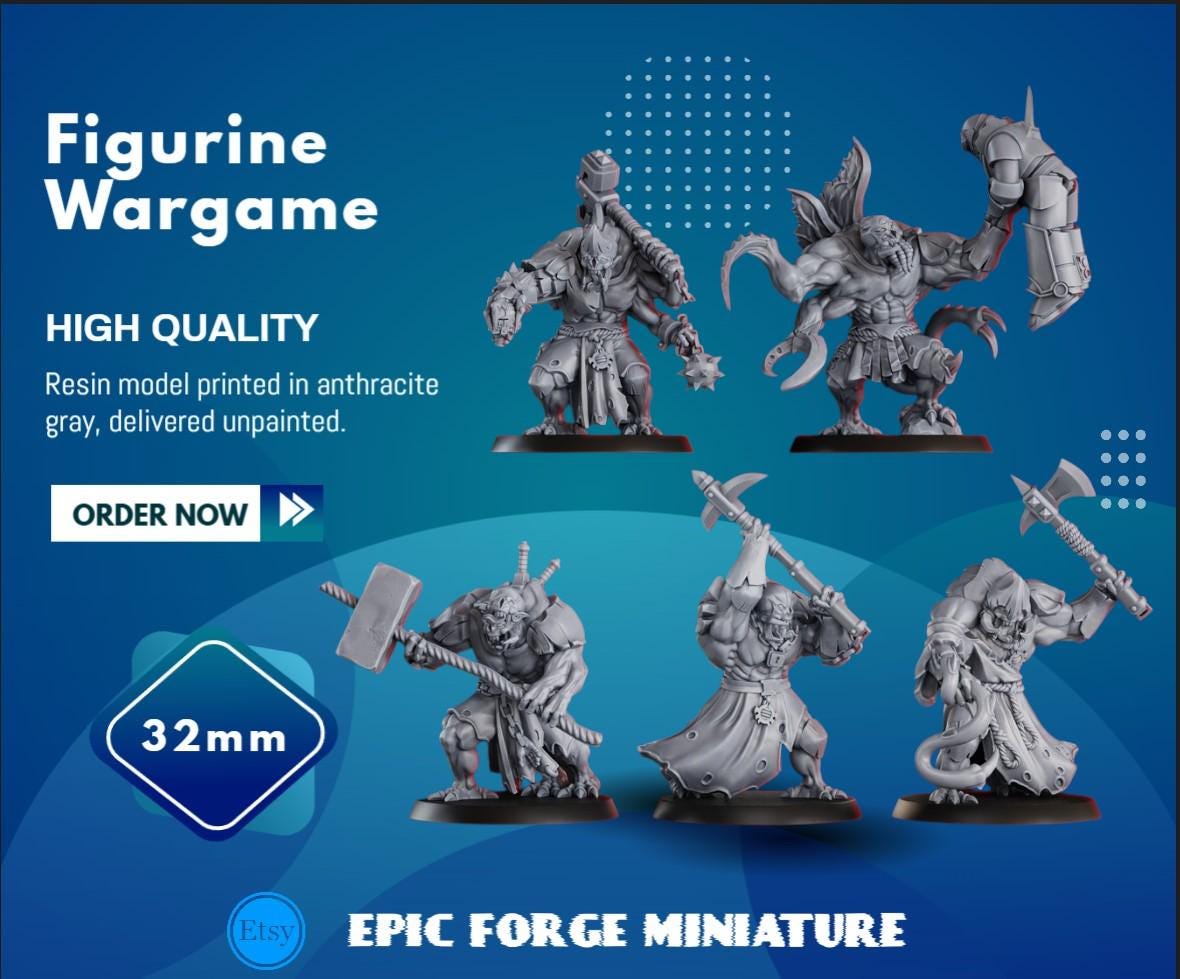 PACK 5 Amalgamants of the Cosmic Harverster  -  32 mm / Epic Forge Miniatures