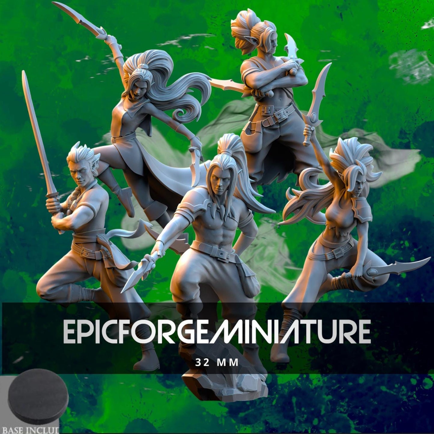 Danseurs de la mort des elfes d'Evergreen - 32 mm