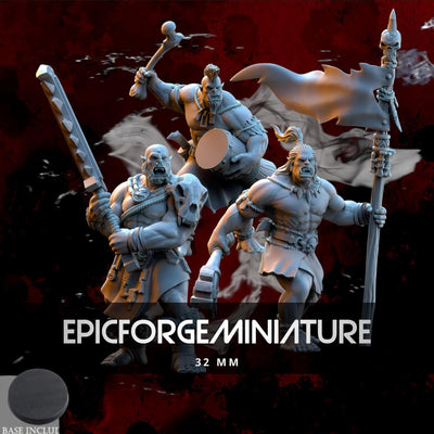 Groupe de commandement des orc de Salanaar - 32 mm