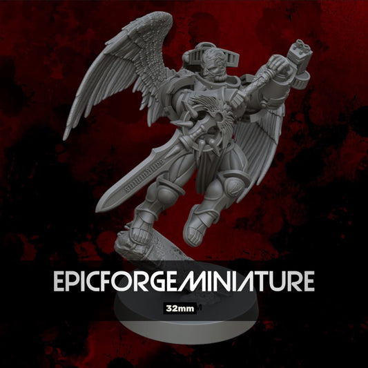 Figurine Wargame Bloodbound Sanguinary Angel 4 -  32 mm / Epic Forge Miniatures