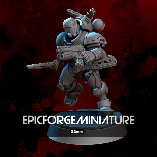 Figurine Wargame Assault Interceptor A -  32 mm / Epic Forge Miniatures