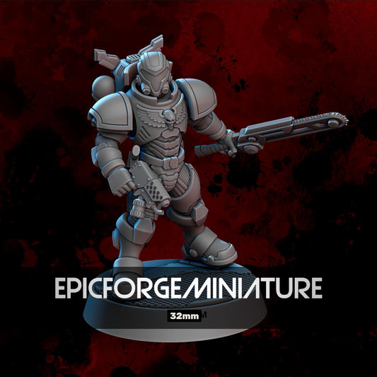 Figurine Wargame Assault Interceptor D -  32 mm / Epic Forge Miniatures
