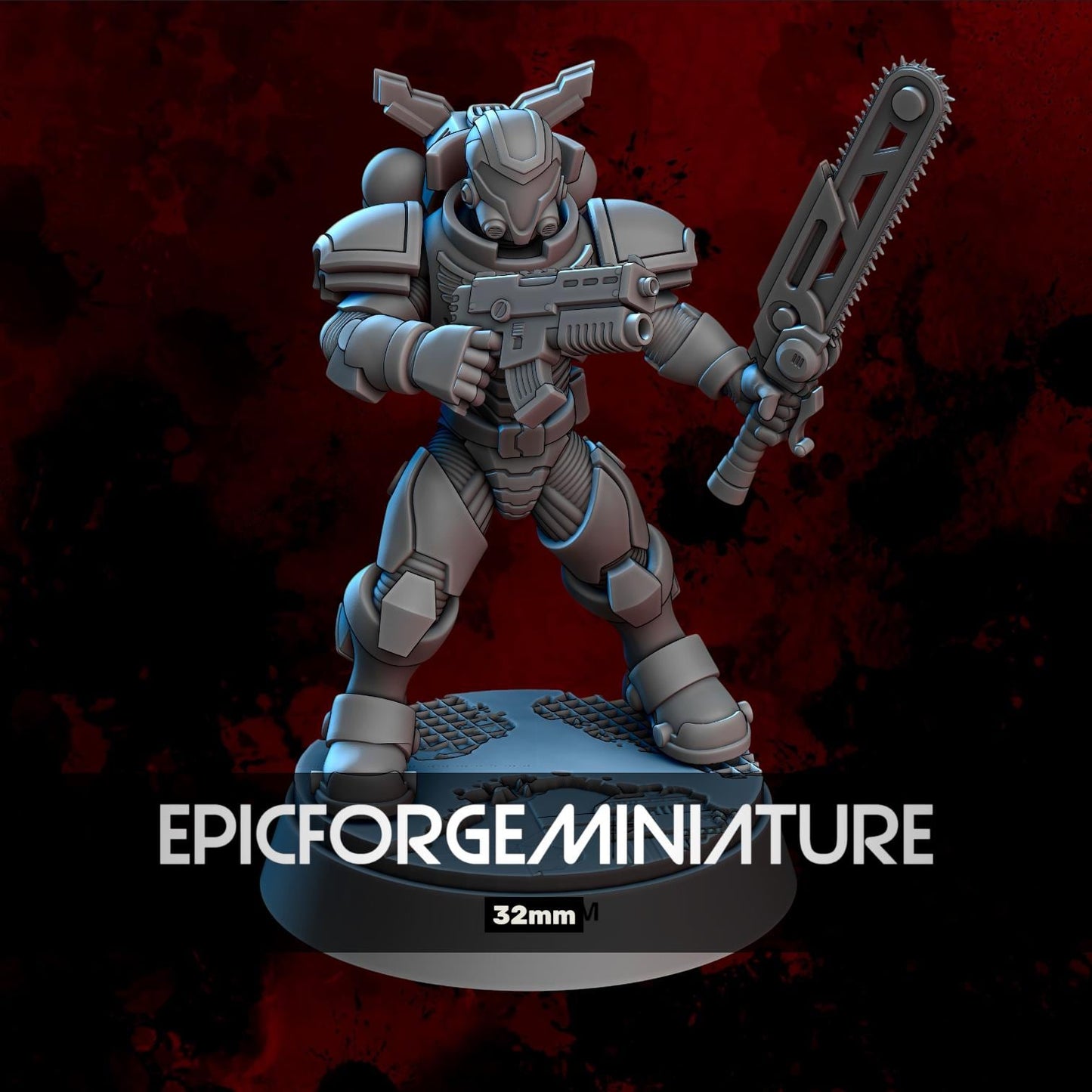 Figurine Wargame Assault Interceptor E -  32 mm / Epic Forge Miniatures