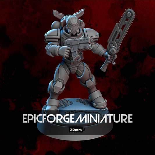 Figurine Wargame Assault Interceptor E -  32 mm / Epic Forge Miniatures
