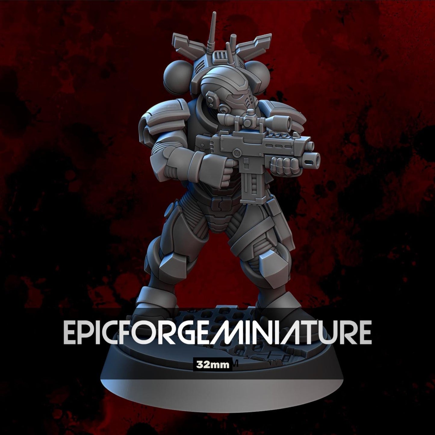 Figurine Wargame Vanguard Infiltrator C -  32 mm / Epic Forge Miniatures
