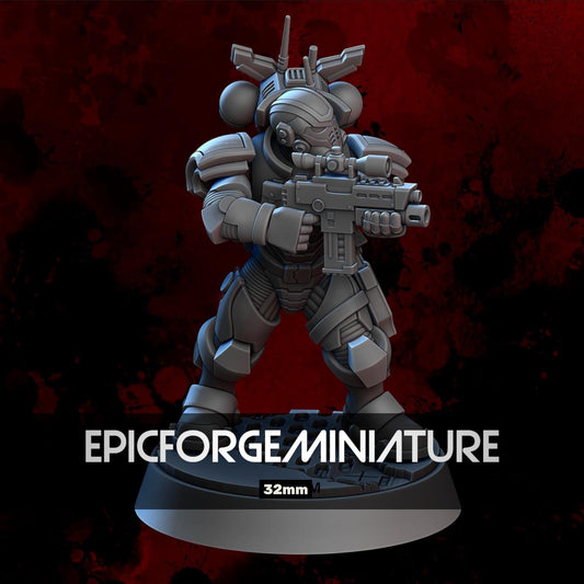 Figurine Wargame Vanguard Infiltrator C -  32 mm / Epic Forge Miniatures