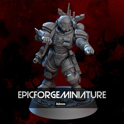 Wargame Vanguard Infiltrator E Figur - 32mm / Epic Forge Miniatures