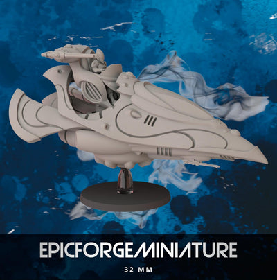 Wargame-Science-Fiction-Figur Aeterni-Kampfschiff – 32 mm / Epic Forge Miniatures