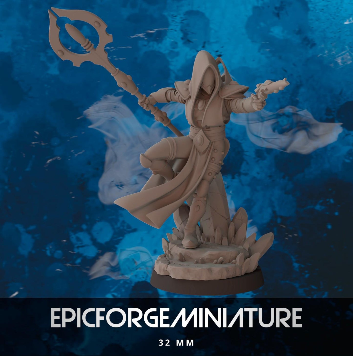 Figurine Wargame DnD Aeterni Evoker -  32 mm / Epic Forge Miniatures