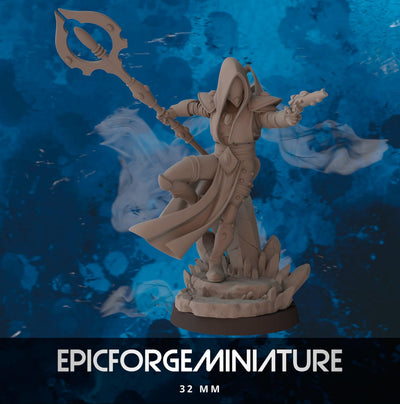 Figurine Wargame DnD Aeterni Evoker -  32 mm / Epic Forge Miniatures