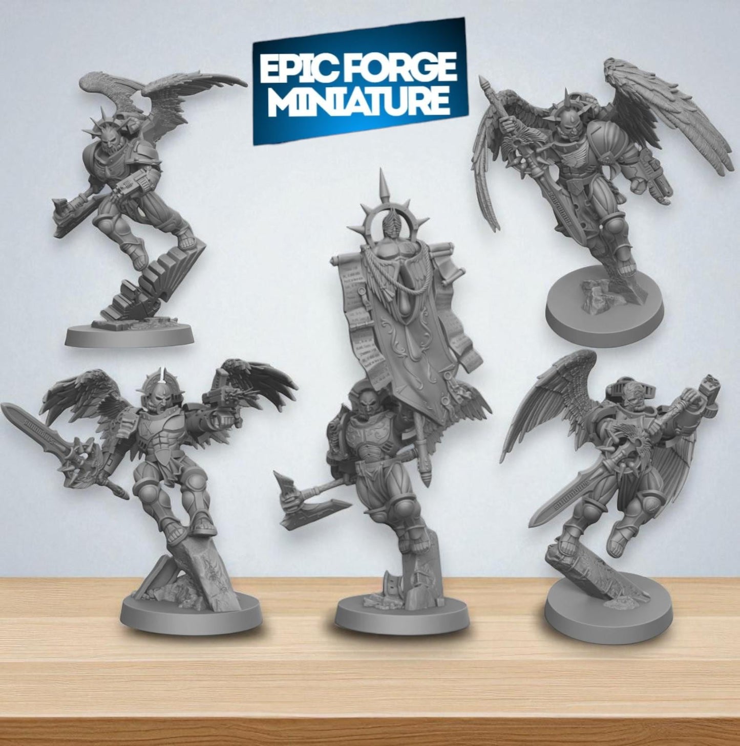 Ange Sanguinaire  - miniature pour tabletop wargames -  32 mm / Epic Forge Miniatures