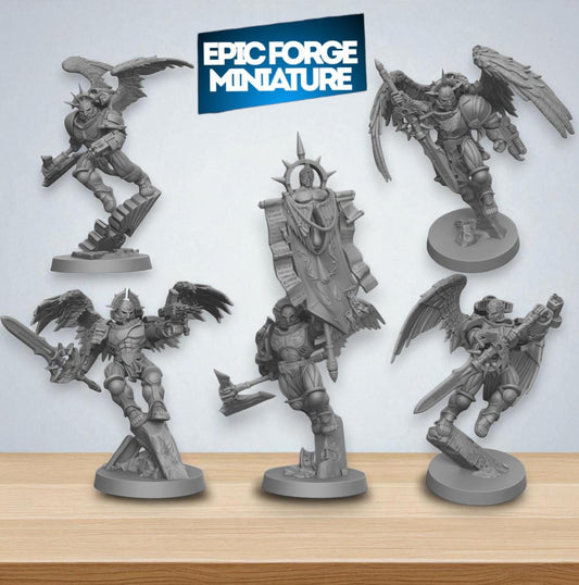 Ange Sanguinaire  - miniature pour tabletop wargames -  32 mm / Epic Forge Miniatures