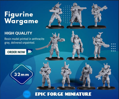 PACK 10 MSC Operations Team 2nd Division Squad - 32 mm