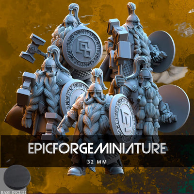 Les royaumes nains Guerriers haut-nés - 32 mm